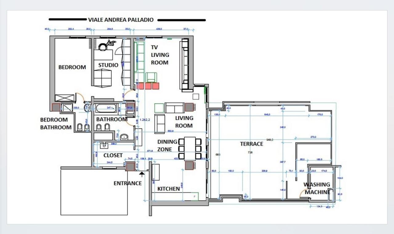 Апартаменты Palladio 20 Loft And Terrace Верона Экстерьер фото